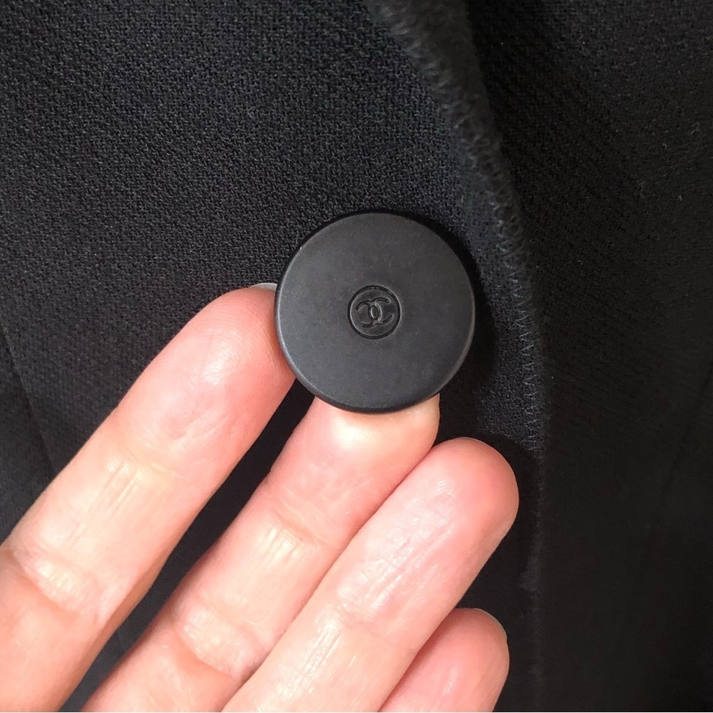 CHANEL Authenticated Womens Wool Silk Black Designer Blazer - Size 40 - Picture 2 of 11